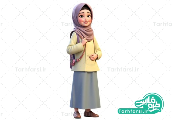کاراکتر دختر سه بعدی ایرانی