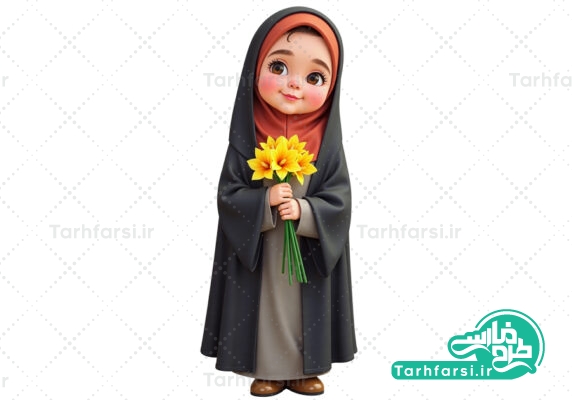 تصویر دوربری شده دختر باحجاب