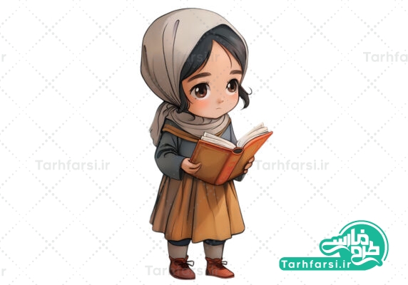 تصویر کارتونی دختر ایرانی